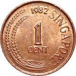 Singapore 1 Cent 1976-1985 KM#1a