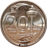 Singapore 20 Cents 2013-2019 KM#347