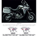 グラフィックステッカー ムルティストラーダ 1200 エンデューロ 16-18 GLOBETROTTER 90TH