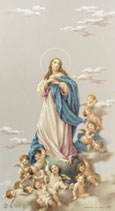 イタリア　ご絵　聖母　被昇天A　　　１０×６センチ　紙裏白