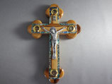 イスラエル オリーブ高級聖品十字架飾り18.5センチ ボディ　貝象嵌　４種聖品