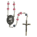 ファティマ６　ファティマの聖母のノベナロザリオ　Devotional rosaries Novena Rosary Our Lady of Fatima, pink wood beads 6 mm - Faith Collection 6/47