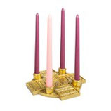 アメリカ　アドベントキャンドルホルダー　６　Gold Cross Advent Candleholder　SKU:3010219