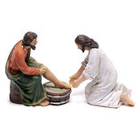 イタリア　ST008377　キリストの生涯のシーンご像　洗足　9 cm
