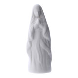 イタリア　HL　ルルドの聖母の白いセラミック像10 cm　箱入