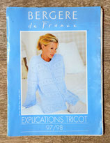 Magazine Explication tricot Bergère de France 1997-1998