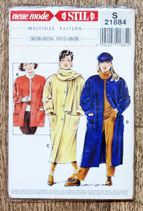 Pochette patron Neue Mode S21884 - Manteau femme