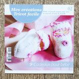 Livre Mes créations Tricot facile 02 - 9 cadeaux pour bébé
