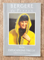 Magazine Explication tricot Bergère de France 1993-1994