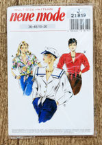 Pochette patron Neue Mode J 21819 - Chemisier femme