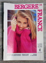 Magazine Explication tricot Bergère de France 1992-1993