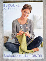 Magazine Explications tricot Bergère de France 2008-2009