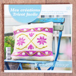 Livre Mes créations Tricot facile 10 - 8 coussins vintage