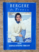 Magazine Explication tricot Bergère de France 1994-1995