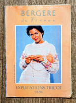 Magazine Explications tricot Bergère de France 1995-1996