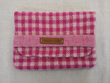 Clutch aus Harris Tweed (pinkweiß)