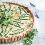 Quiche green asparagus and leeks