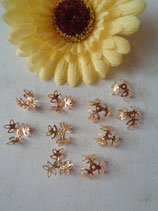50 Perlenkappen gold 12-14mm   Z - 054