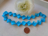 20 Acrylperlen rautenförmig blau 15x15mm  P - 0115