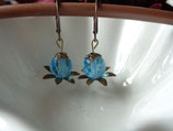 Ohrbrisuren bronze "Blume"  O - 0120