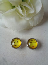 2 Stk.Chunk/Druckknopf petite "Smilie 7"  C - 063