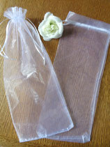 5 Organzabeutel Organzasäckchen weiß 36x15cm  Z - 031