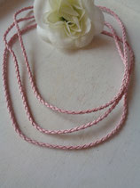 3 Lederbandketten gelochten rosa inkl.Verschluß  K - 0169