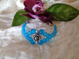 Armband "Rose" blau
