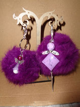 Zobel Pompons Lila mit Engel AN - 051