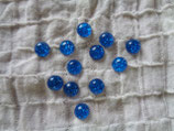 12 Harzcabochon Blau glitzer P - 021
