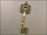 A01       5 x  Anhänger Schlüssel bronze antik vintage