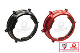 CNC RACING PANIGALE CLEAR CLUTCH COVER WITH CARBON PRAMAC LE