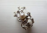 Korallen Ring mit Perle