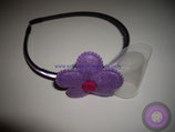 diadema flor morada con crim