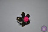 Anillo flor fuxia