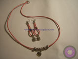 collar kitty rosa y pendientes
