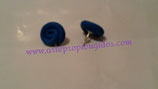 Pendientes fimo azul