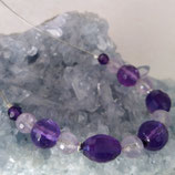 Amethyst Schmuckset - Kette und Ohrringe