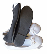 Schuhe Textilschuhe Leinen Baumwolle Gummi weich Weiß oder Schwarz (05174)