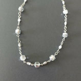 Collier facettes de bohème transparent argenté fait main l' Arche de Jessica