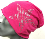 Jersey Beanie pink mit Stern