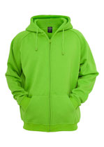 Urban Classics Zip Hoody limegreen neongrün