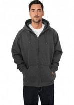 URBAN CLASSICS Zip Hoody charcoal