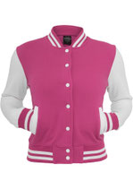 Urban Classics Collegejacke 2-tone weiß pink