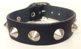 Lederarmband schwarz mit Nieten
