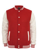 Oldschool College Jacket Jacke rot/weiß