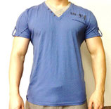 Poolman T-Shirt V-Neck Shirt blau