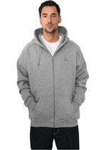 URBAN CLASSICS Zip Hoody grau