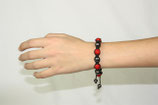 Shamballa Armband Armbänder schwarz rot