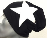 Jersey Beanie schwarz mit weißem Stern